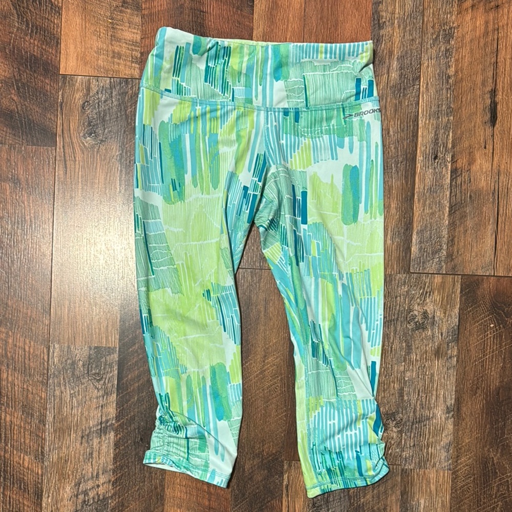 Brooks Green and Blue Artistic Leggings
